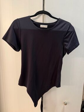 Aritizia Babaton Black Short-Sleeve Bodysuit